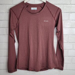 Columbia Maroon Long Sleeve Active Tee